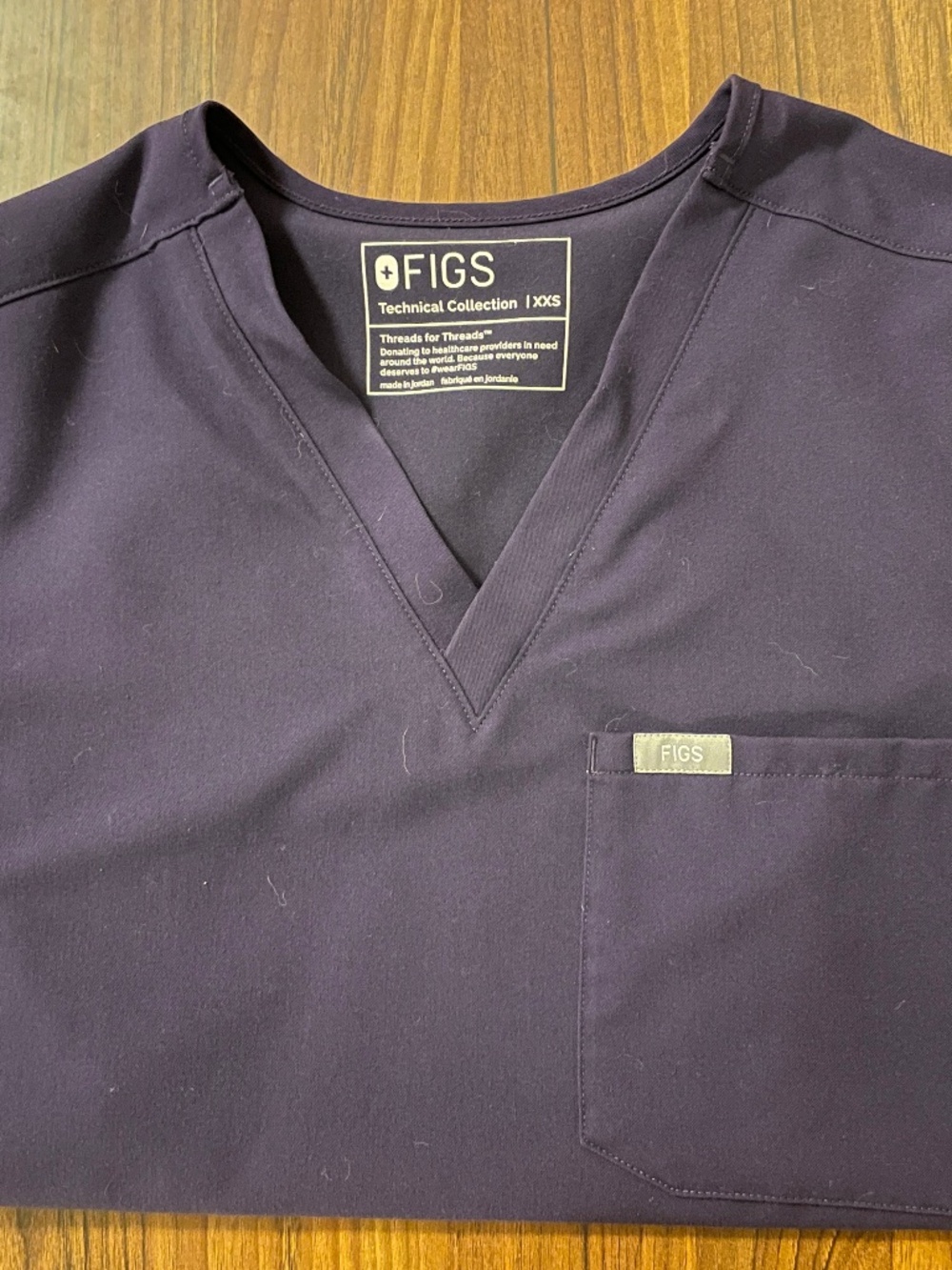 RARE Purple Jam FIGS Caterina scrub top